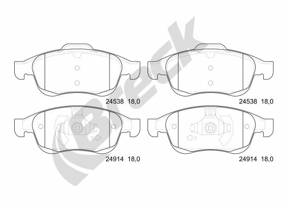 Set placute frana,frana disc 24914 00 651 00 BRECK